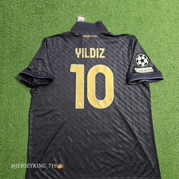 Adidas Juventus FC Kenan Yildiz #10 2024/2025 Third Jersey New With UCL Patches